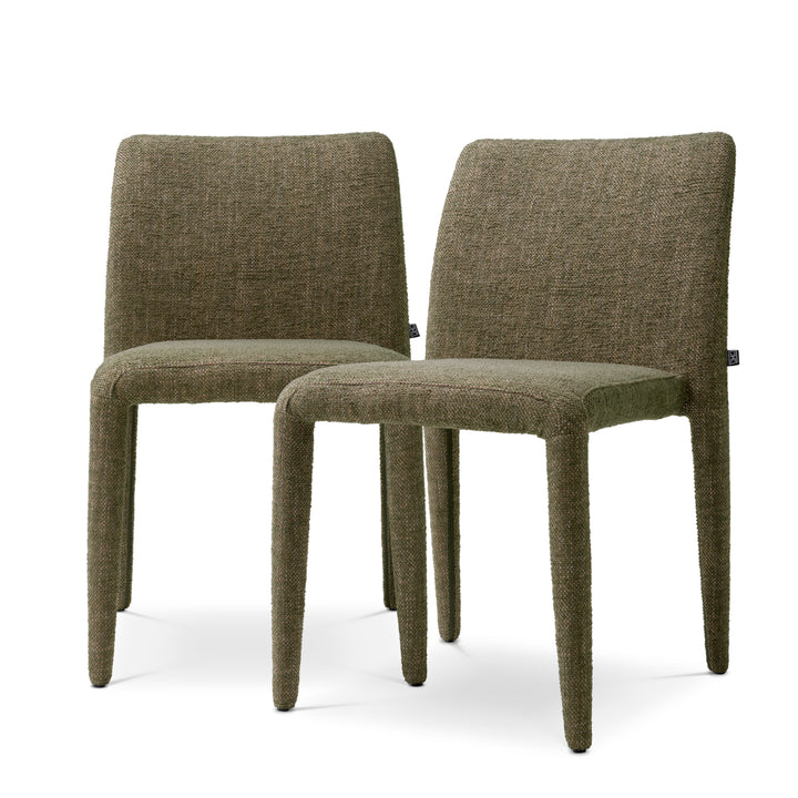 Eichholtz Eetkamerstoel Leiza Renato Green Set van 2