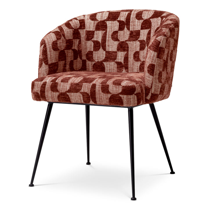 Eichholtz Eetkamerstoel Aiden Carmine Bordeaux – afbeelding 1