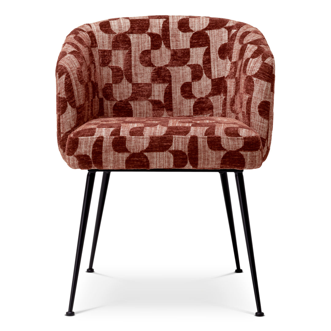 Eichholtz Eetkamerstoel Aiden Carmine Bordeaux – afbeelding 3