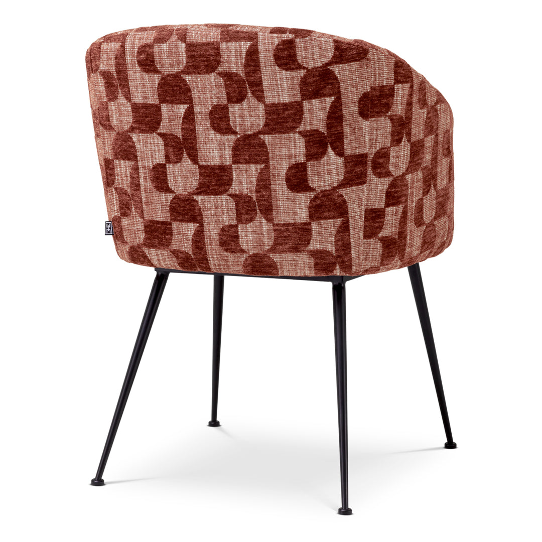Eichholtz Eetkamerstoel Aiden Carmine Bordeaux – afbeelding 4