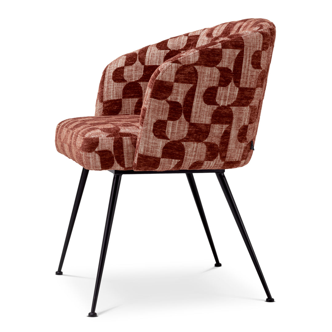 Eichholtz Eetkamerstoel Aiden Carmine Bordeaux – afbeelding 5