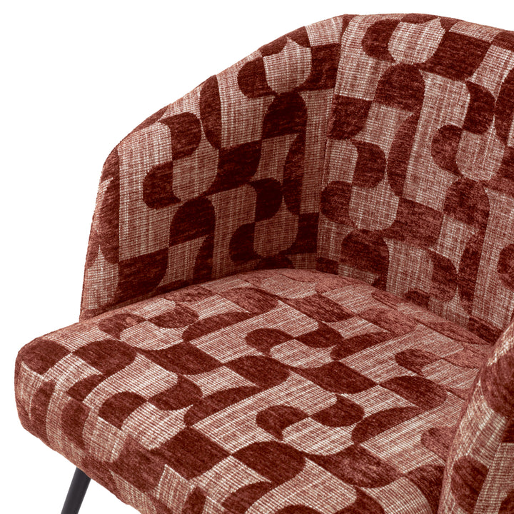 Eichholtz Eetkamerstoel Aiden Carmine Bordeaux – afbeelding 6
