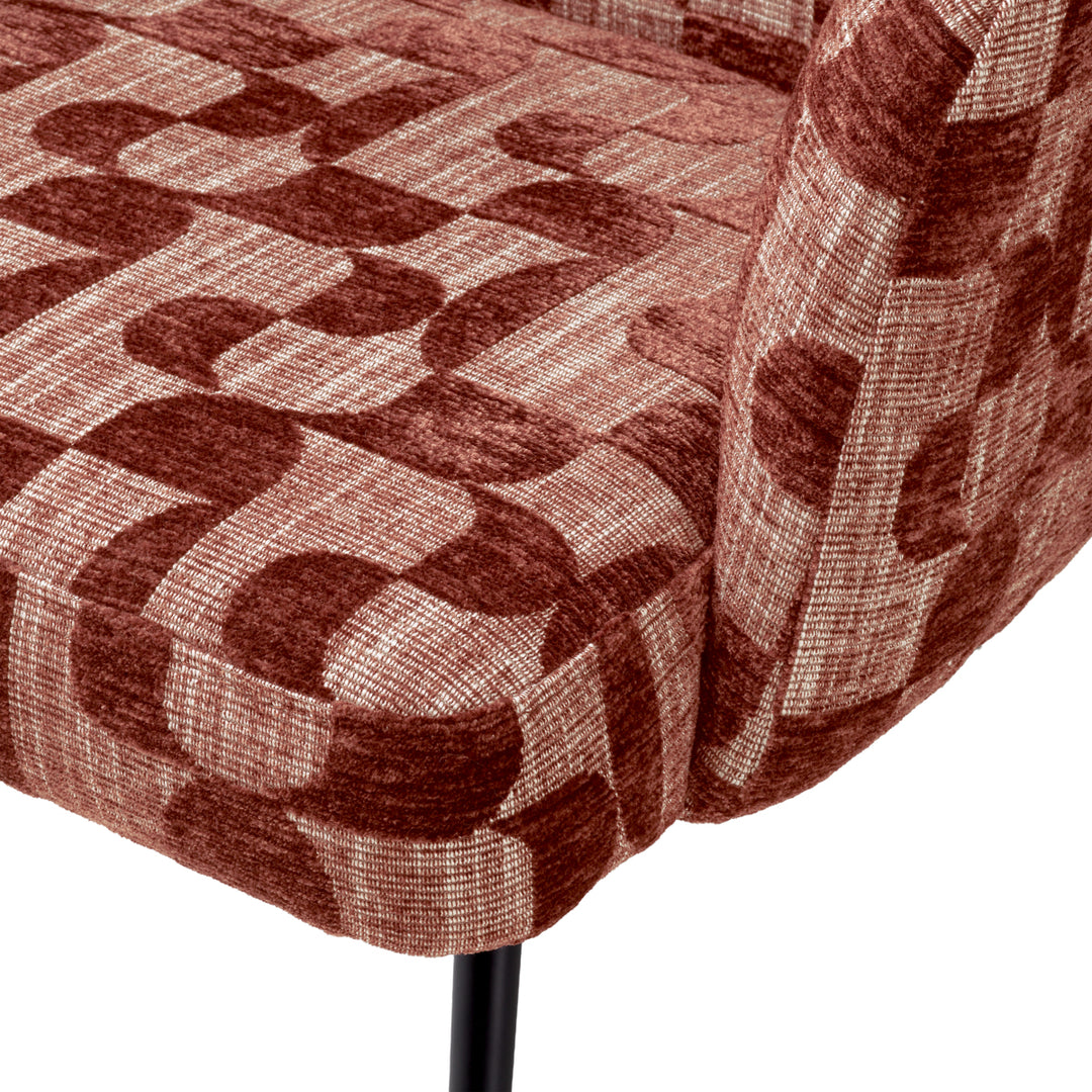 Eichholtz Eetkamerstoel Aiden Carmine Bordeaux – afbeelding 7