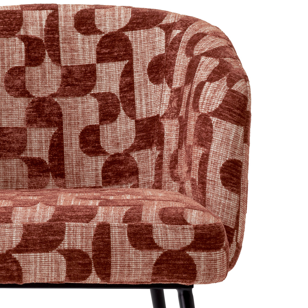Eichholtz Eetkamerstoel Aiden Carmine Bordeaux – afbeelding 8