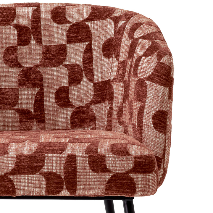 Eichholtz Eetkamerstoel Aiden Carmine Bordeaux – afbeelding 8