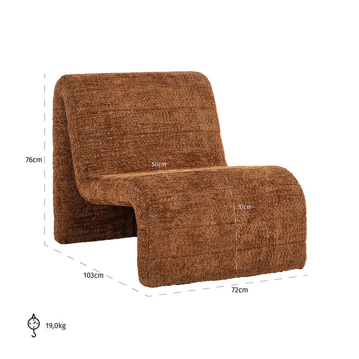 Fauteuil Kelly Lovely Cinnamon