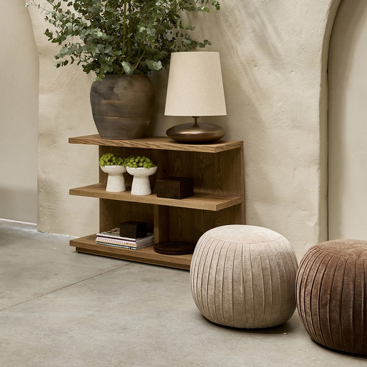 Paris Footstool, Vintage Jaquard Mild Cashmere