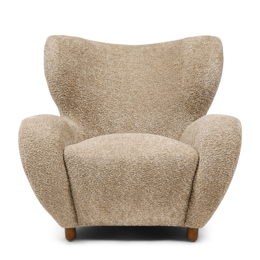 Rivièra Maison Courchevel Wing Chair Vintage Velvet Classic Cream