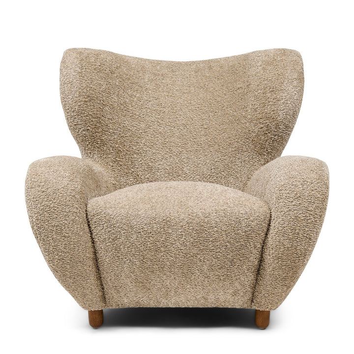 Rivièra Maison Courchevel Wing Chair Vintage Velvet Classic Cream