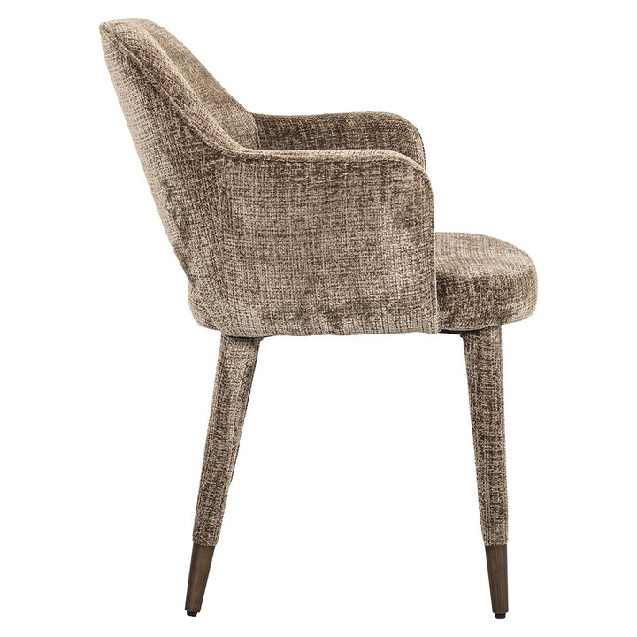 Donnatella Niagara 104 Stone Chenille Dining Chair