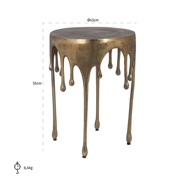Side table Carly (Geborsteld Goud)