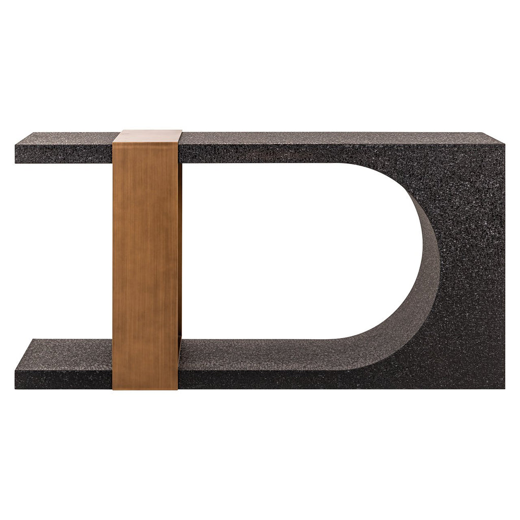 Wandtisch Bazel (Schwarz/Gold)