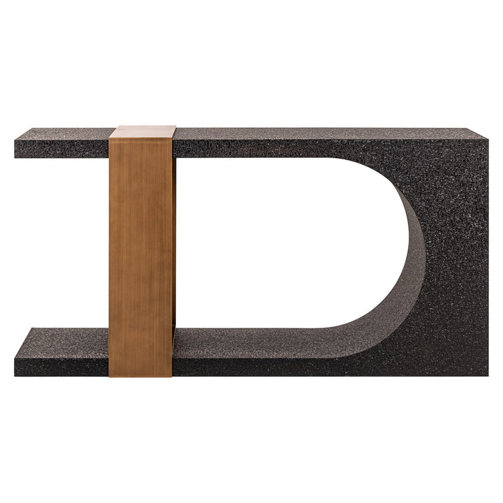 Wandtisch Bazel (Schwarz/Gold)