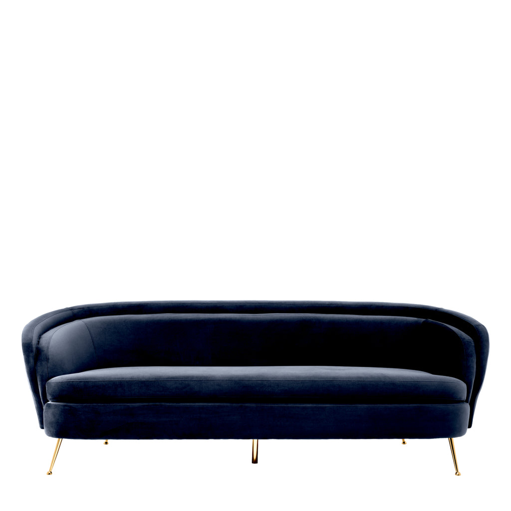 Eichholtz Sofa Orion - Sovona Mitternachtsblauer Samt