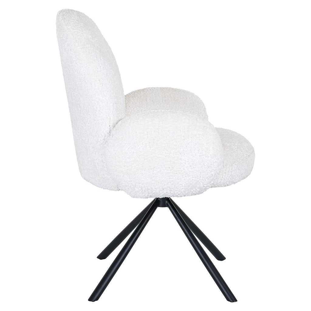 Swivel chair Jolie white sheep (Sheep 02 white)