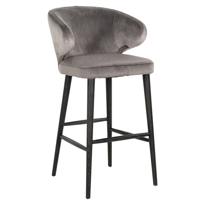 Bar stool Indigo stone velvet