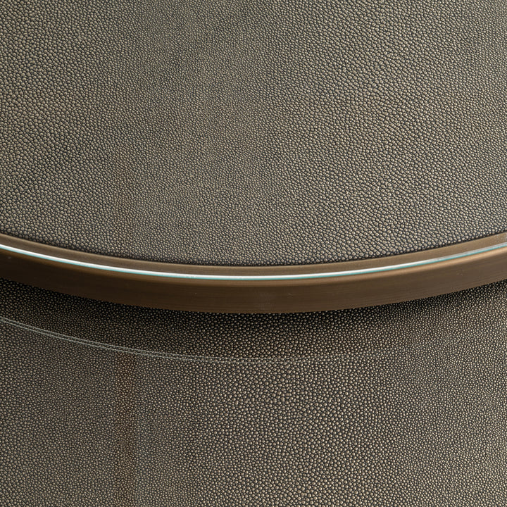 Coffee table Bloomville brass shagreen (Set of 2)