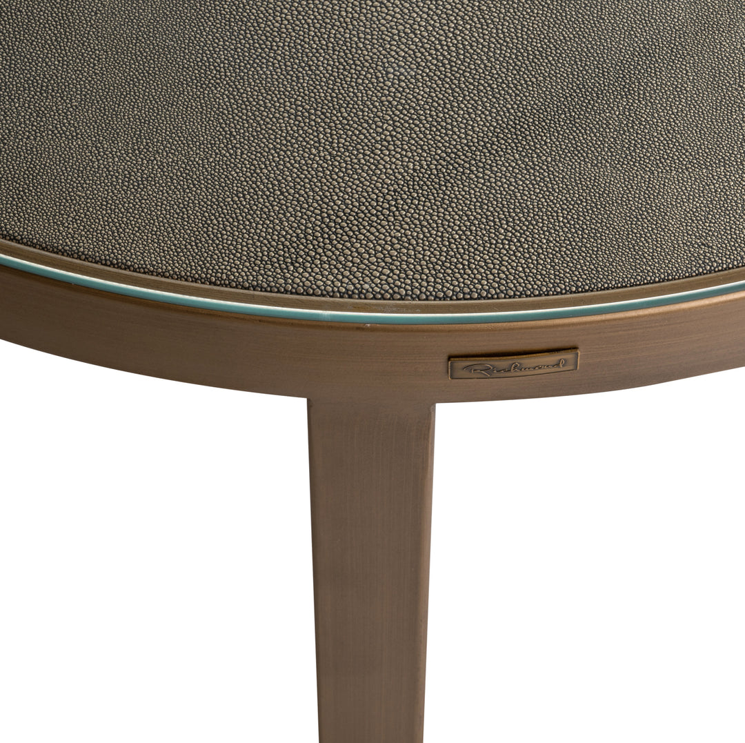 Coffee table Bloomville brass shagreen (Set of 2)