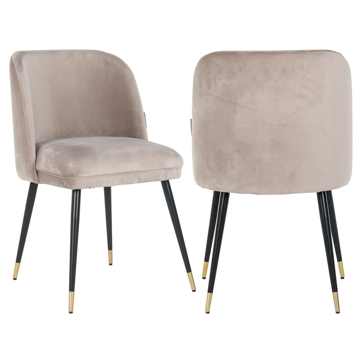 Dining room chair Alicia khaki velvet fire retardant