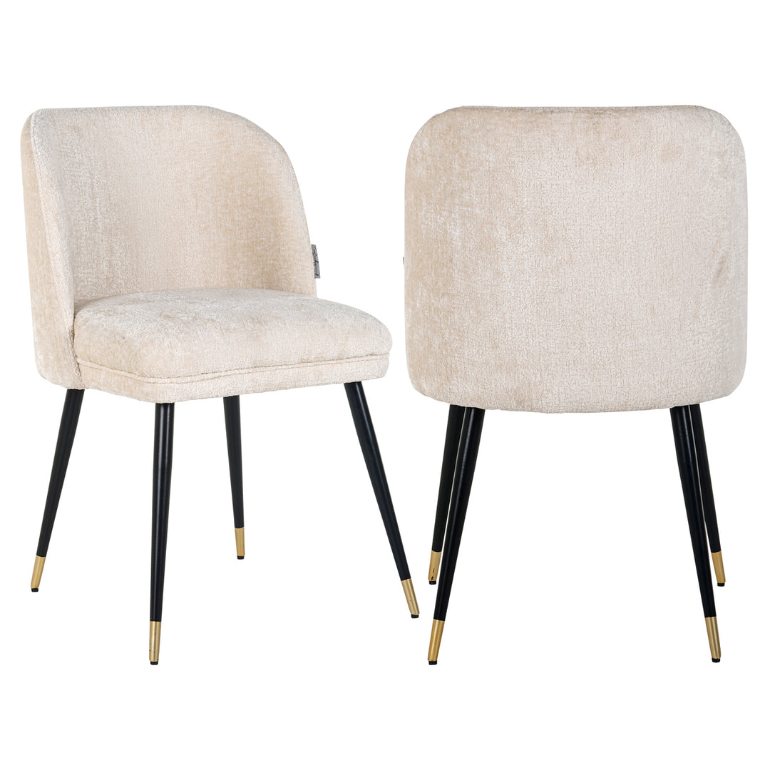 Dining room chair Alicia FR white chenille fire retardant