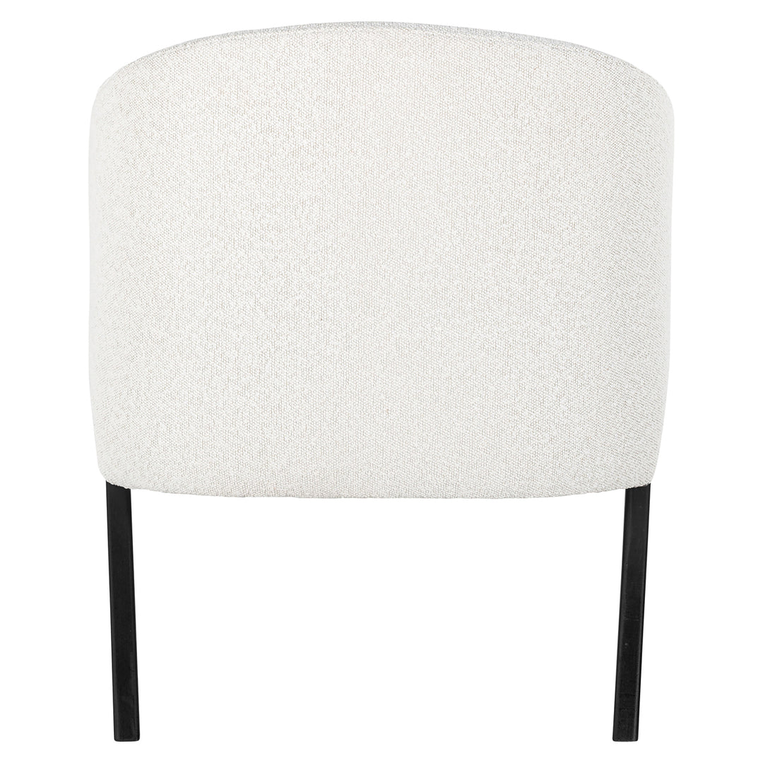 Lounge stoel Mia white bouclé