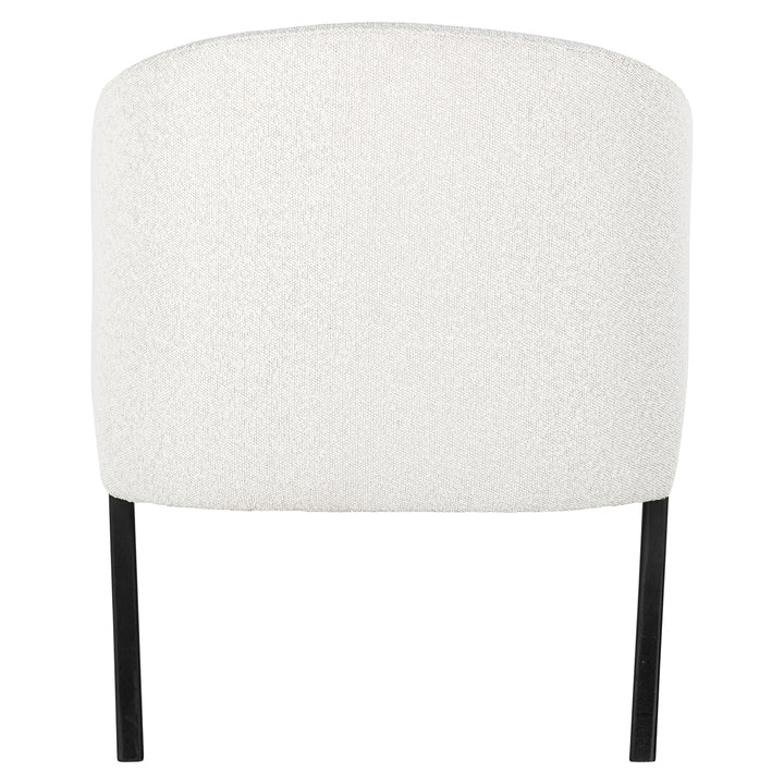Lounge stoel Mia white bouclé