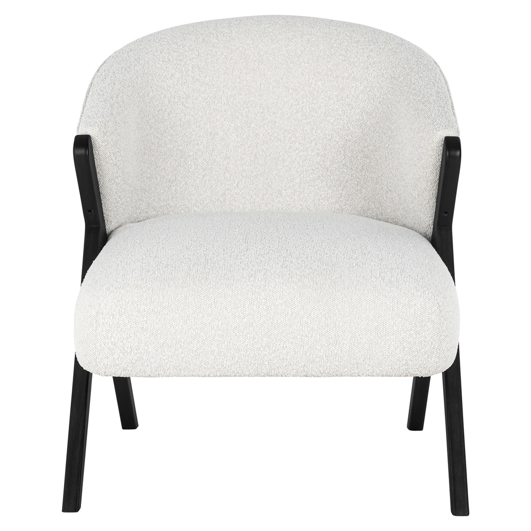 Lounge stoel Mia white bouclé