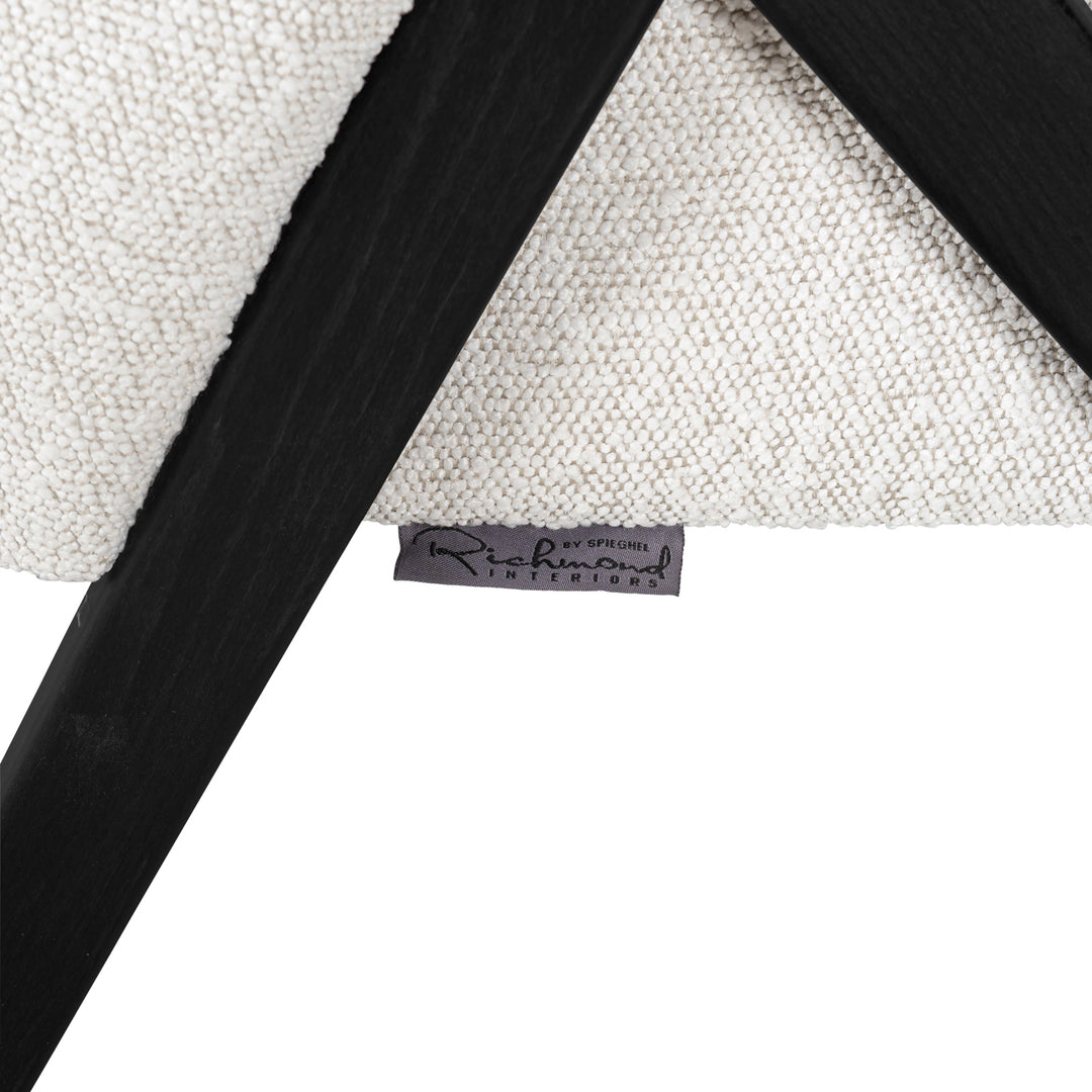 Lounge stoel Mia white bouclé