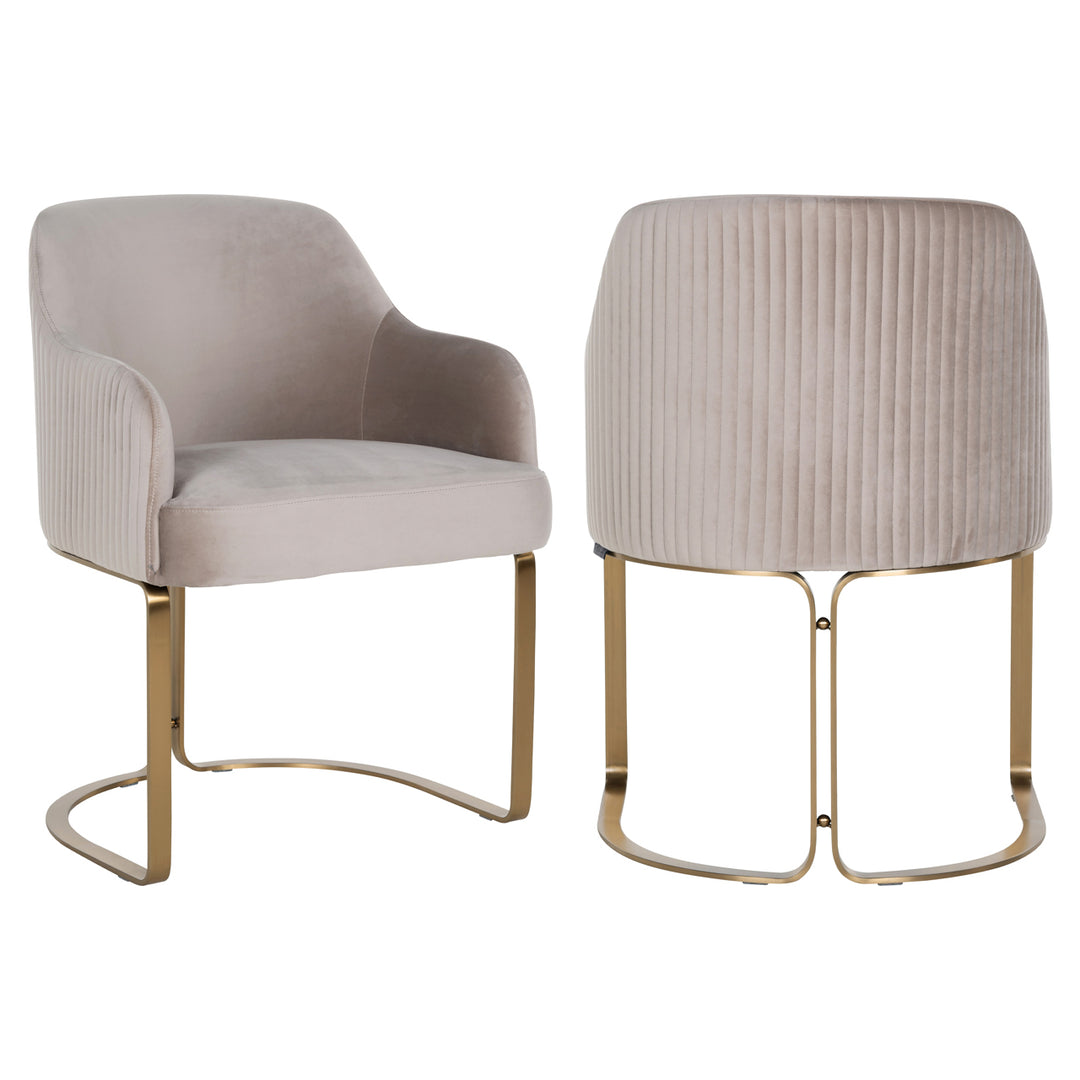 Eetkamerstoel Hadley khaki velvet fire retardant