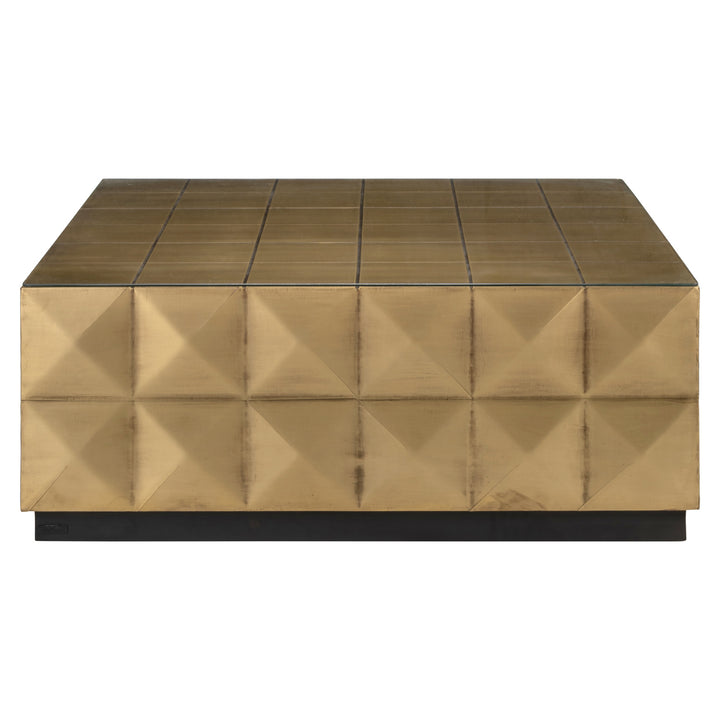 Salontafel Collada brushed gold incl. glass top
