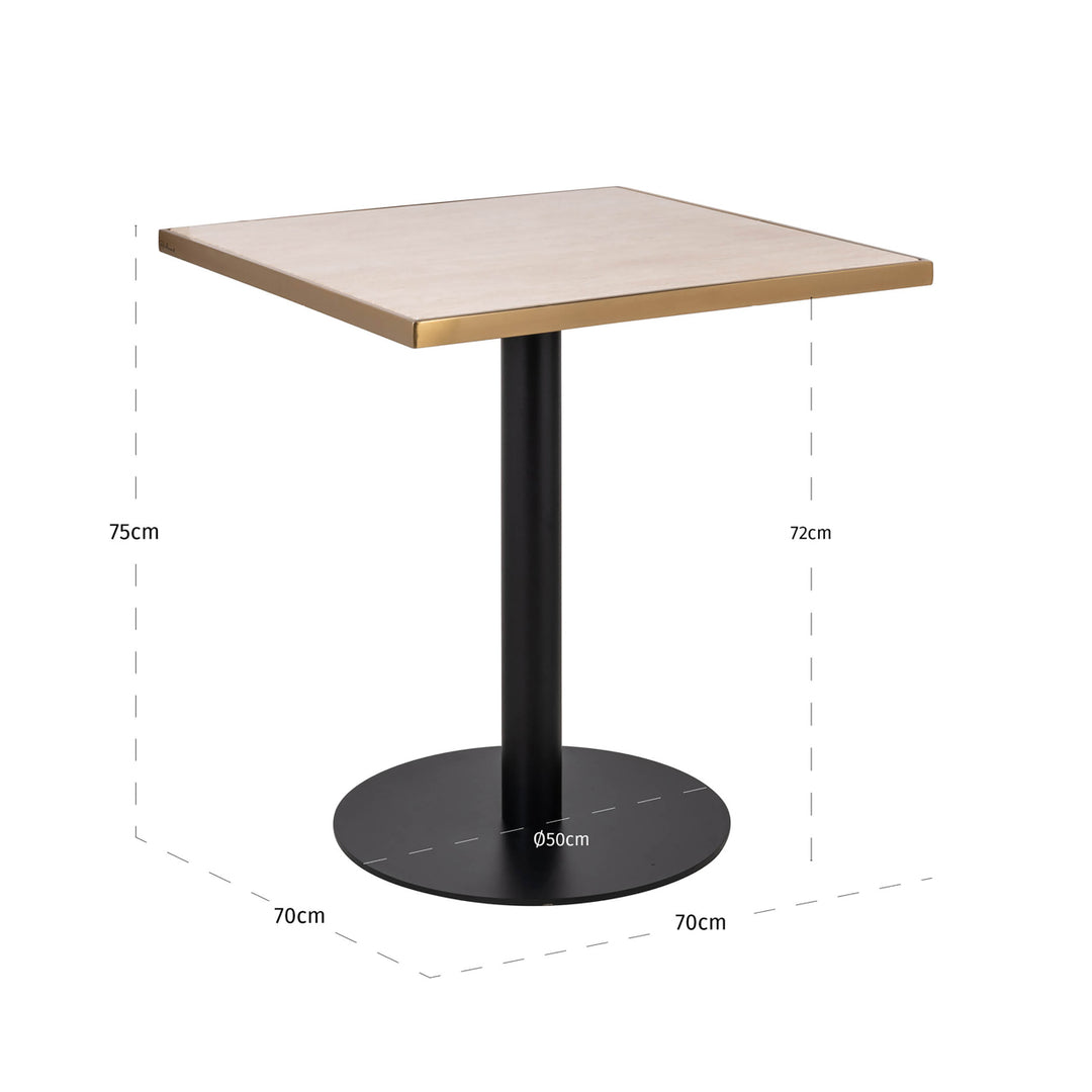 Bistro table Brazza beige 70x70
