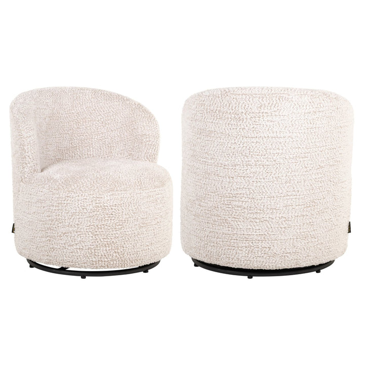 Lounge chair Jackie lovely cream swivel kids