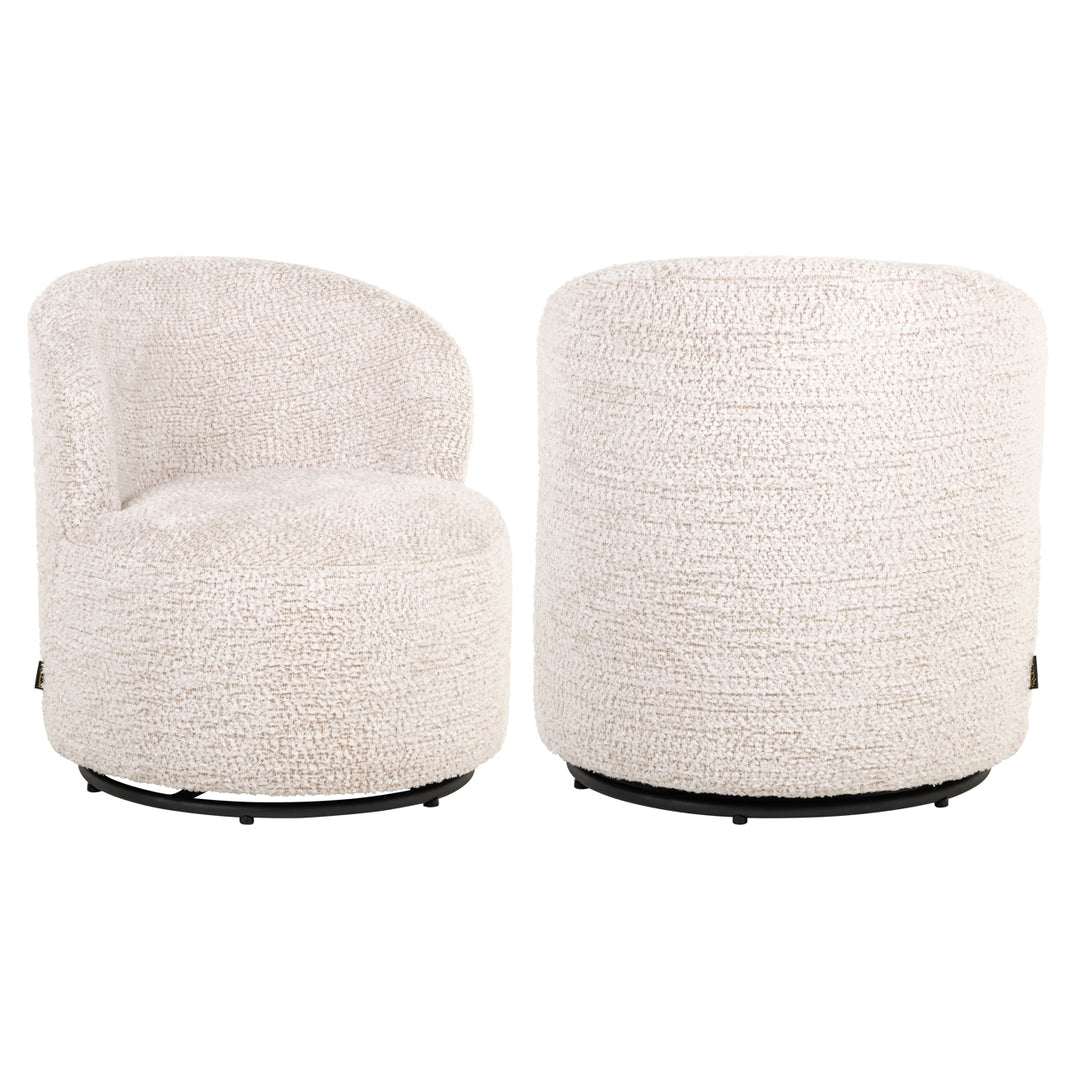 Lounge chair Jackie lovely cream swivel kids