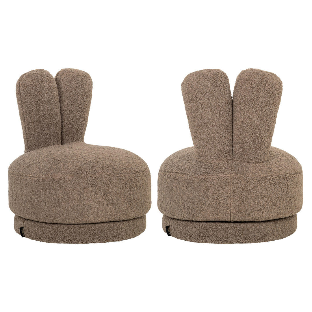 Lounge chair Bunny taupe swivel kids