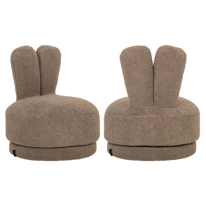 Lounge chair Bunny taupe swivel kids