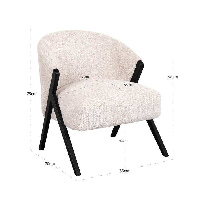Lounge stoel Mia customized fire retardant