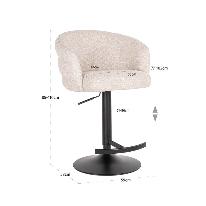 Barhocker Nikki Biscotti drehbar feuerhemmend