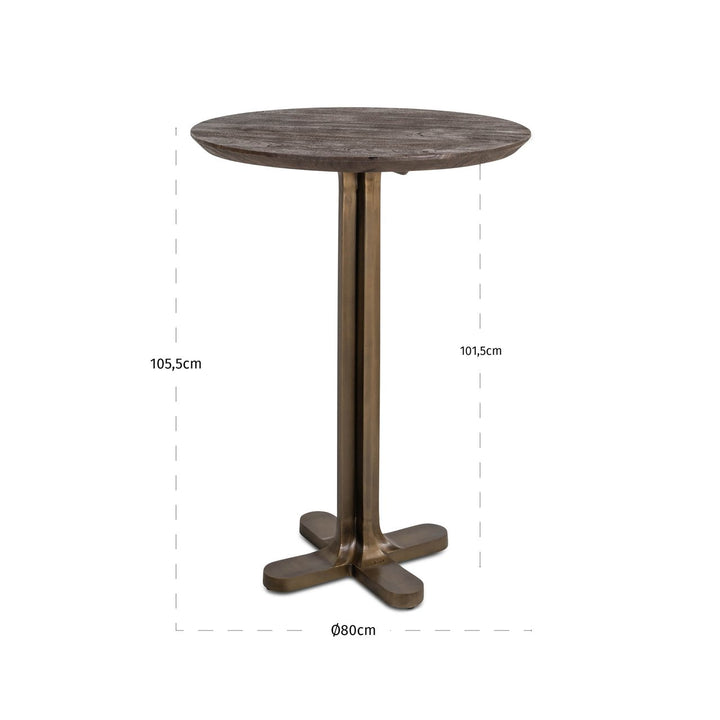 Bar table Revelin dark brown 80Ø