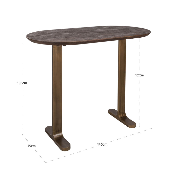 Bar table Revelin dark brown