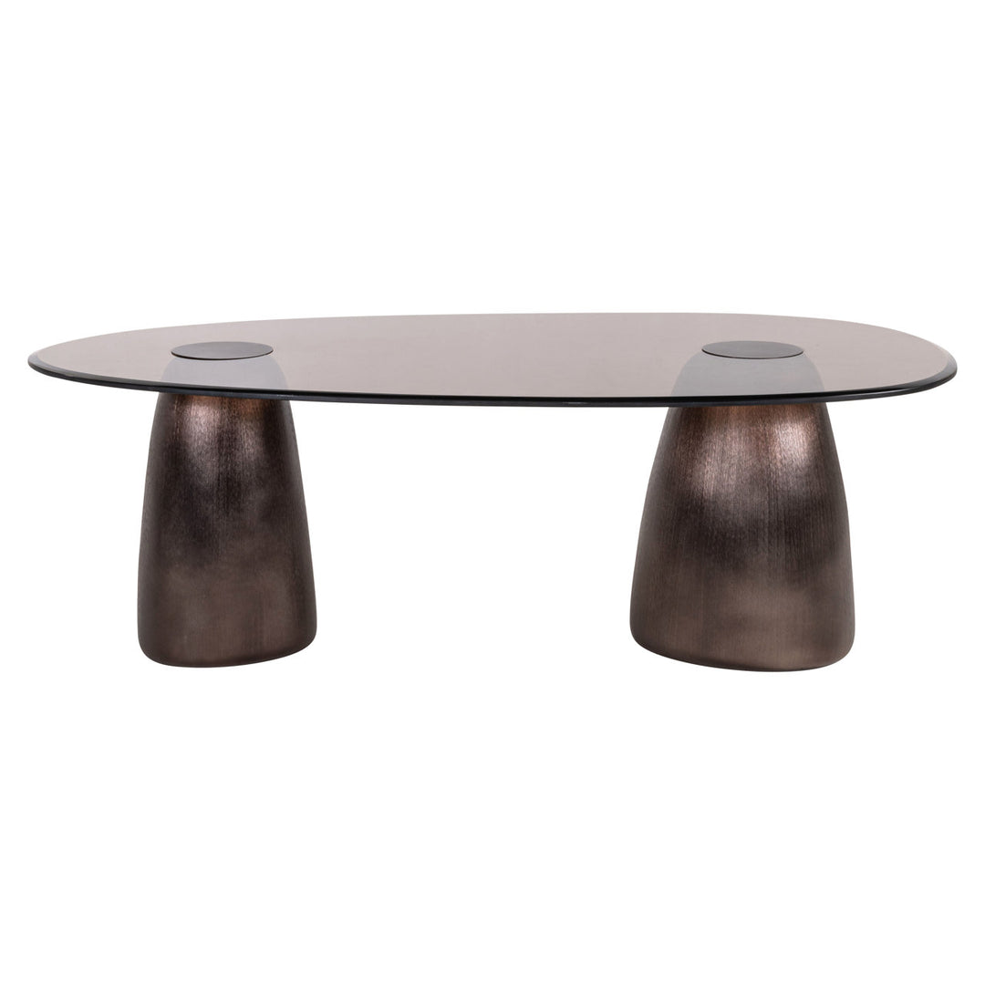 Hayden ovaler Couchtisch aus Bronze