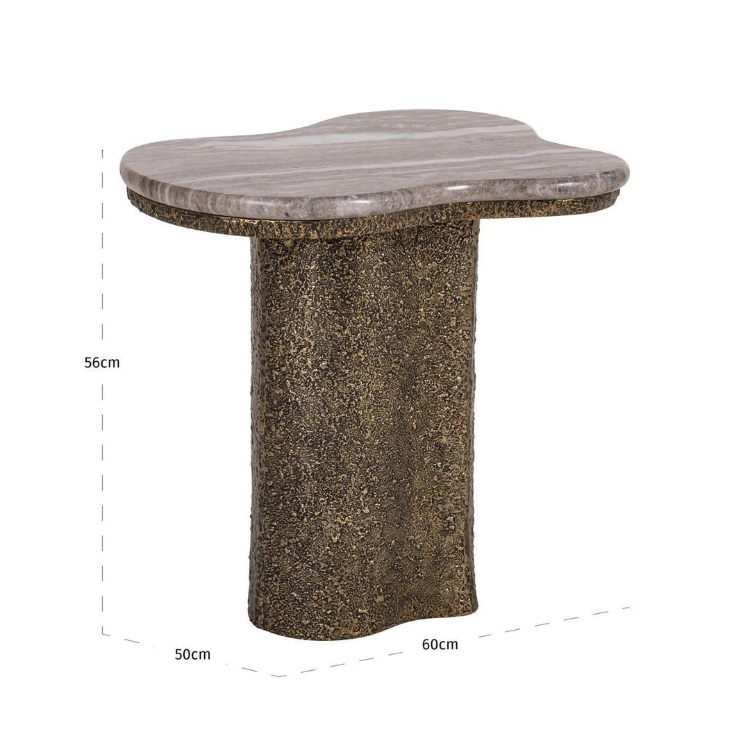 Bijzettafel Abandos brass antique