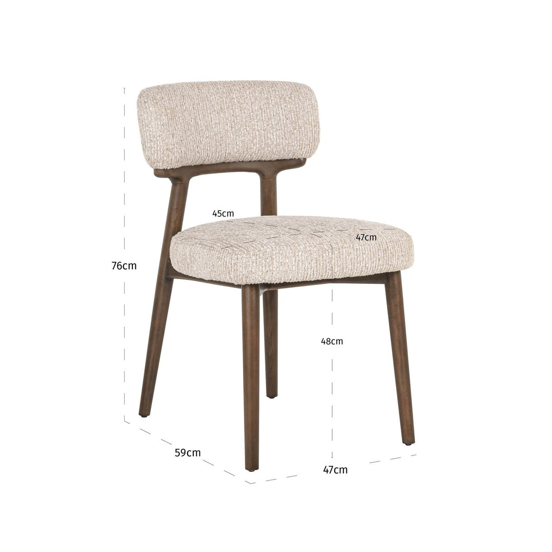 Eetkamerstoel Basker natural linear (Set of 2)