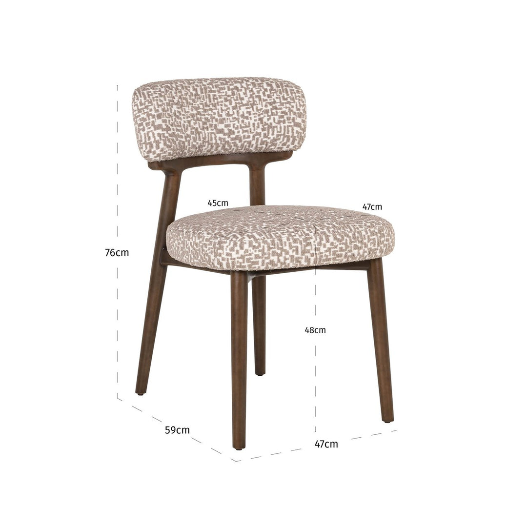 Dining room chair Basker natural geo (Set of 2)