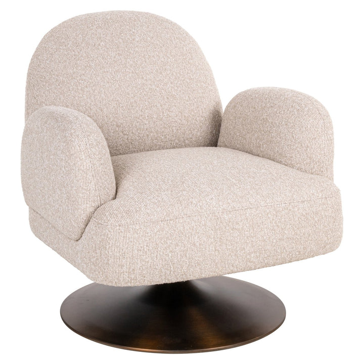 Lounge chair Kagney biscotti swivel