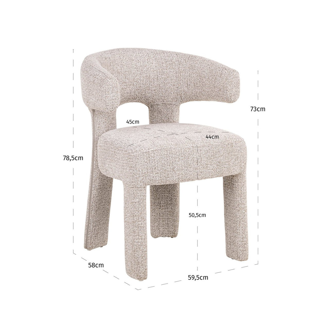 Dining room chair Nerio natural fancy