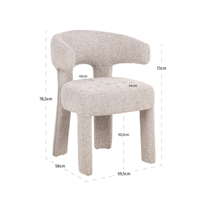 Dining room chair Nerio natural fancy