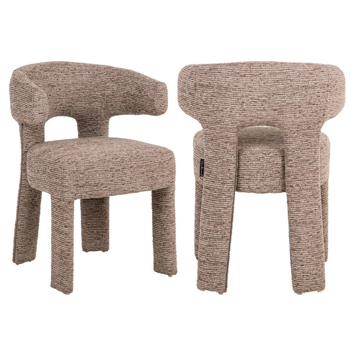 Dining room chair Nerio mocca linear