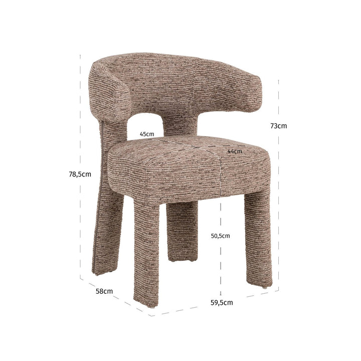 Dining room chair Nerio mocca linear