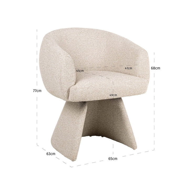 Eetkamerstoel Quiriro biscotti swivel