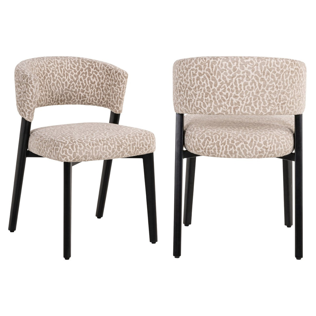 Zeno dining chair beige leopard